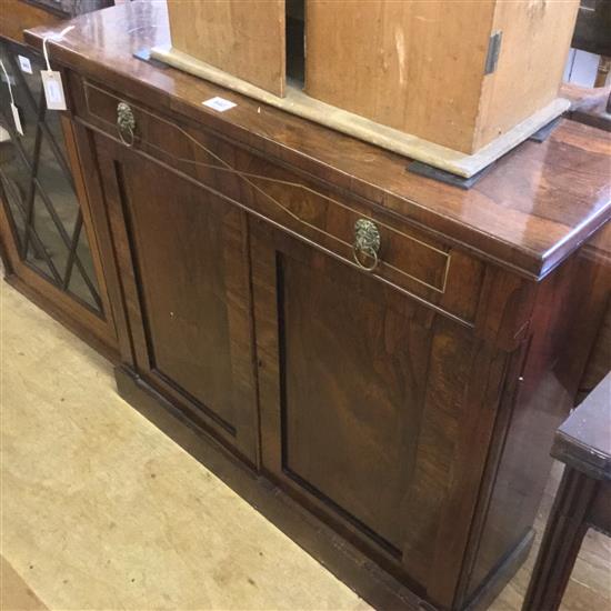 19C brass-inlaid rosewood chiffonier